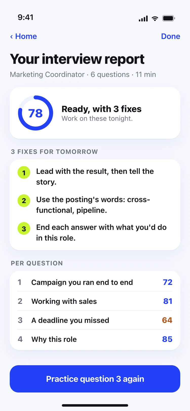 Your report: 3 fixes for tomorrow